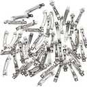 French Barrette Style Hair Clips Metal Silver DIY Craft Bow Prong to Decorate (100mm - 20 PCS)