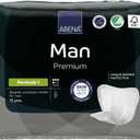 Abena Man Formula 1 Incontinence Pads for Men, 15 Count, Eco-Friendly, Breathable, Comfortable, Absorbs up to 15.2 fl oz