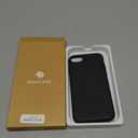 Miracase Ultra Slim Designed for iPhone SE 2022/ SE 2020/iPhone 7/iPhone 8 Case with Screen Protector, Multi-Color Silicone Shockproof Phone Case(Black)