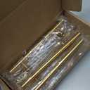 Goldenwarm 5 Pack 4 inch Gold Cabinet Handles Brushed Gold Cabinet Pulls Stainless Steel Drawer Pulls, Durable Kitchen Cabinet Handles - Bathroom Bedroom Dresser Handles Easy DIY Upgrade (4in Hole Centers)