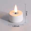 White Flameless Wax Tealights with Remote Batteries, Flickering LED Votive Candles Set of 10
