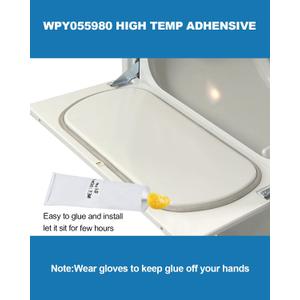 2 x   W10906683 Dryer Door Seal Nylon by puxyblue Compatible with Cros-ley Ken-more Whirl-pool Se-ars Dryer Replaces 692494 3390731 W10389571 W10823580 WP3390731 WPW10389571