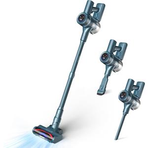 Cordless Vacuum Cleaner,33KPA/400W Powerful Stick Vacuum with Auto Suction Mode,Max 50Mins Runtime,LED Display,Rechargeable&Anti-Tangle,Lightweight Vacuum Cleaners for Home/Pet Hair/Carpets/Hard Floor