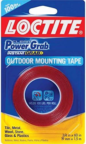 Loctite Clear Power Grab outdoor Mounting Tape 3/4 Inch by 60 Inch