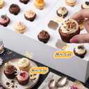 Fuutreo 5 Pack Mini White Cupcake Boxes with Window 16 x 11 x 4 Inches 24 Count Auto Pop up Large Cookie Boxes Cupcake Containers with Thank You Label Stickers for Muffins Pastries Donuts Cookies