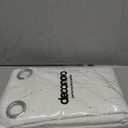 Deconovo Blackout Grommet Silver Pattern Printed Curtains, Pure White, 52W x 84L