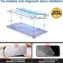 amFilm Auto-Alignment OneTouch for Samsung Galaxy S25 Edge 6.7" Screen Protector + Camera Lens Protector, Tempered Glass, 30 Seconds Installation, Bubble Free, Case Friendly, Anti-Scratch [2+2 Pack]