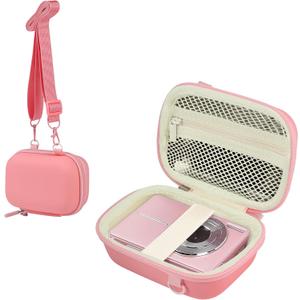 Leayjeen Digital Camera Case Compatible with CAMKORY/KODAK PIXPRO FZ45/FZ55/Canon PowerShot ELPH 180/ Sony DSCW800/ FHD 1080P 44MP Point Digital Camera,Compact Digital Camera-Pink(Case Only)