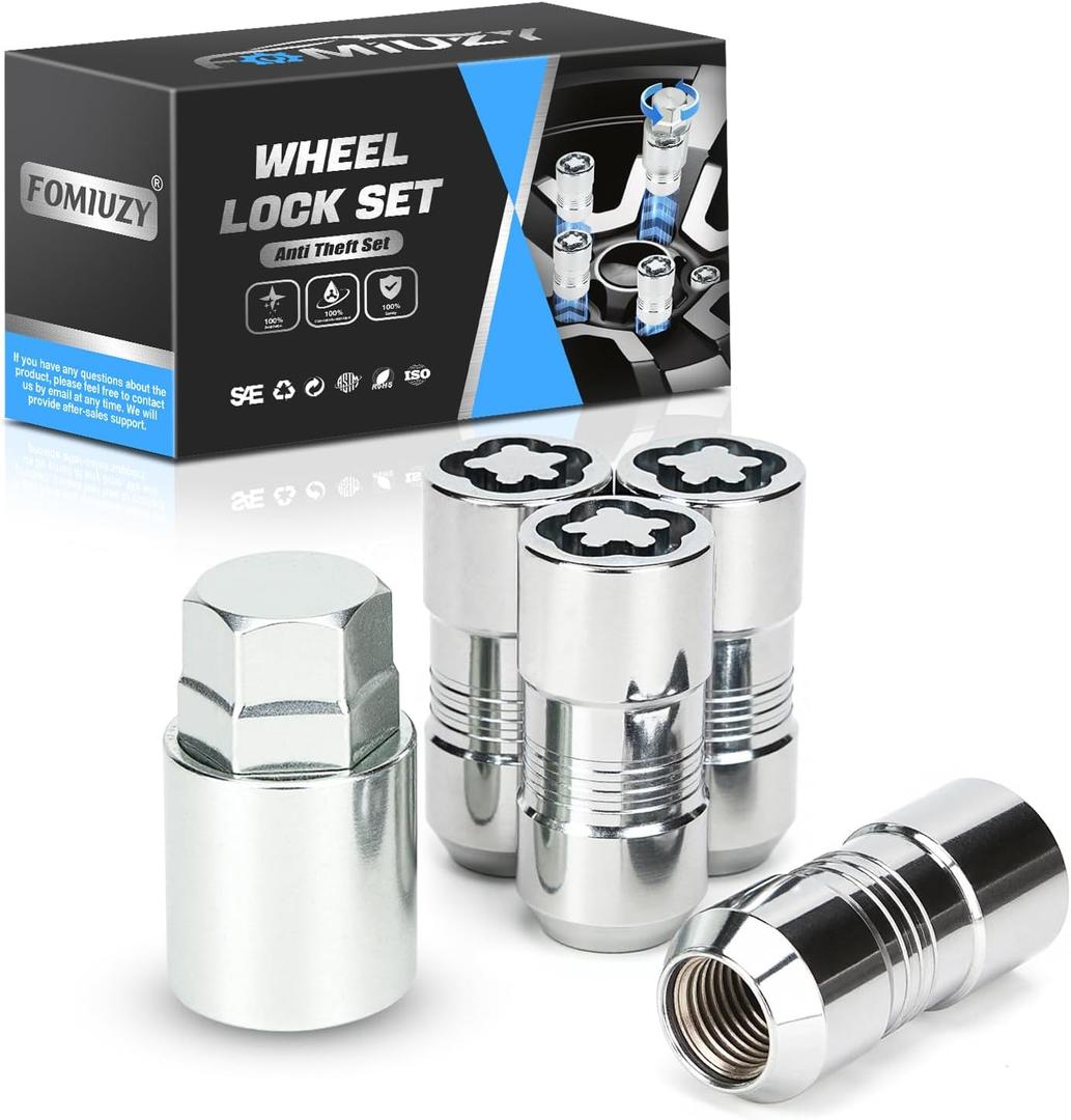 Wheel Lock Lug Nut Set M14 x 1.5 Anti Theft Fit Chevy Silverado Tahoe Suburban Avalanche Cadillac Escalade GMC Sierra Yukon XL Canyon Acadia Tesla 3 Y X S Ford Excursion &More Replace 24210