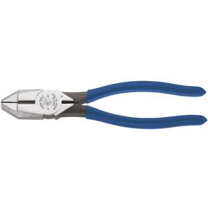 Klein Tools D201-7NE Lineman's New England Nose Pliers with Streamlined Design, Knurled Jaws and Handle Tempering, 7-Inch