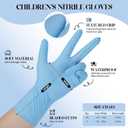 Kids Disposable Gloves for 3-8 Years, 5Mil Blue Nitrile Gloves with Latex-Free and Powder-Free, Durable and Protective for Work, Cleaning, Cooking, Gardening (XS,100PCS)