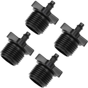 uxcell Barb Drip Pipe Connector 1/2 BSPF Male Thread 4/7mm Hose Fitting for Garden Agricultural Irrigation System, Plastic 20pcs