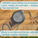 GARDENA (20500) Retractable Garden Hose Reel 50' x 1/2" hose, Wall Mounted, Automatic Retraction & Length Lock for Easy Watering. Heavy Duty Swivel Bracket 180, Includes Nozzle. Made in Europe