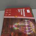 Christmas Decorations Lights Outdoor, 2.8ft LED Christmas Parachute Light with Santa Claus, 8 Modes & Timer Battery Operated Hanging Xmas Lights for Roof Eave Balcony Home Garden Decor (Multicolor)