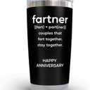 KLUBI Gift for Husband Fartner Cup Couples That Fart Together Stay Together 20oz Fartner Mug Funny Gifts for Him Boyfriend Anniversary - Gifts for 2 Year Anniversary for Him Last Minute Gift for Him