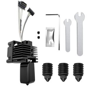 Hotend Complete Kit for Bambu Labs P1P P1S 3D Printer, Full Assembly Hot End with Fan,Thermistor,Ceramic Heater, 0.4/0.6/0.8mm Nozzle, Silicone Sock, Heating Block (Not for X1 Series)