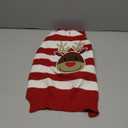 Dog Christmas Sweater Cute Striped Reindeer Xmas Pet Clothes Holiday Puppy Cat Costume New Year Gifts for Small Medium Large Dogs Jumpers (L, Red White Stripe Reindeer)