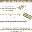 Curtain Rods for 28-99 Windows, Splicing Construction, 1 Adjustable Drapery Rod with Aluminum Alloy Brackets and Finials for Window, Sliding Door, Patio, Living Room Decoration, Antique Bronze