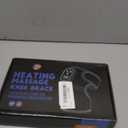 Cordless Heated Knee Massager with Vibration, FSA Eligible, Heated Knee Brace Wrap Heating Shoulder Brace Support Wrap for Knee Elbow, Heating Pad with 6 Heating Levels, 3 Massage Modes&Timer (Black)