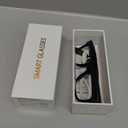 Jacuate Bluetooth Audio Smart Glasses for Women Men,Blue Light Blocking Bluetooth Glasses with Open Ear Speaker,Voice Control, Hands-Free Calls & Built-in Microphone for iPhone Android Music/Work (Transparent)