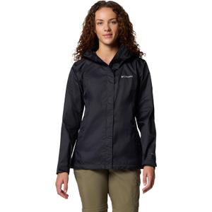 Columbia Womens Arcadia II Waterproof Rain Jacket, Black, Large