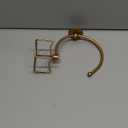 Towel Holder Matt Black Hand Towel Ring for Bathroom Wall Mounted, Heavy Duty Towel Hook with Candle Holder for Bathroom Wall Decoration (Black) (Gold)