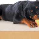 24'' x 18'' x 3'' Orthopedic Dog Bed, Reversible Egg Crate Foam Pet Bed with Removable Washable Cover for Small, Medium and Large Dogs, Yellow