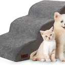 Aodisman Dog Stairs for Small Dogs and Cats,3-Step Pet Ramp for Bed & Couch
15.7" H Non-Slip Sturdy Dog Steps with Curved Ramp for Senior,Short-Legged Dogs,Puppy and Cats to Reach Sofa or Chair,Grey