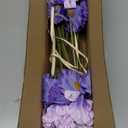 Hollyone Iris Artificial Flowers 15Pcs Faux Iris Light Purple Flowers 14.2" Real Touch Fake Flowers Picks Bouquets for Wedding Bridal Home Arrangements Office Table Centerpieces Decor