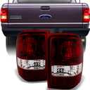 Tail Lights Compatible With Ford Ranger 2001-2011 Rear Lamps (Smoke Red)