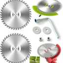 7PCS Grass Trimmer Blade Heads Replacements and Nut - 6" x 40 Teeth Carbide Tipped Weed Wacker Blade, Metal Cutter Blades Replacement Suitable for Most Electrical Weed Wacker stringless Weed Eater