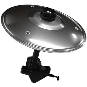 Tuxihapp Car Cymbal for Air Vent - Clip-On Mini Drum Crash Cymbal Car Symbol Drum Air Vent for Music Lovers & Drummers - Vehicle Dashboard Decoration Funny Presents (Silver)