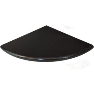 9 Inch Black Marble Corner Shower Shelf for Bathroom, Granite Stone Corner Shelves Both Side Polished for Bath Wall Mounted, Tiled Shower Walls (1Pcs - Black)
