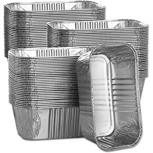 1Lb Aluminum Mini Loaf Baking Pans, 6” x 3.5” x 2” Heavy Duty Disposable Loaf Pans, Thick Foil Bread Pans for Baking Holiday Treats Food Storage and Takeout