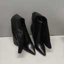 Elisabet Tang 4 inch Women's Knee High Long Boots, Stiletto Tall Pointed Toe Heeled Boot Leather Suede Comfortable Sexy (9, Brave Black)