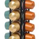 Coffee Pod Holder for Nespresso OriginalLine Capsules, Rotating Carousel Coffee Pods Holder Coffee Station Organizer Countertop Storage Rack -Black/40 Pods Capacity