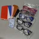 6 Pack Oprah Style Reading Glasses for Women Blue Light Blocking Computer Square Readers with Spring Hinge (Mix Color, 2.00, x)