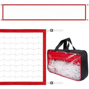 Replacement Pool Volleyball Net Adjustable Length 15ft - 25ft, Portable Volleyball Net for Outdoor Backyard Swimming Pool Beach (Red)