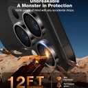 TORRAS Camera Lens Protector for iPhone 16 Pro Max/16 Pro, Black Titanium