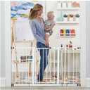 Regalo 56-Inch Extra WideSpan Walk Through Baby Gate, Includes 4-Inch, 8-Inch and 12-Inch Extension, 8 Piece Set - 4 Pack of Pressure Mounts and 4 Pack of Wall Cups and Mounting Kit, White