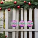 6 PCS Christmas Balls Ornaments, 3.15-Inch Hanging Balls, Plastic Decorative Hanging Ornaments Purple and Turquoise Glitter, Baubles Set for Xmas Tree Party Decoration