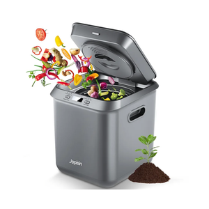 Electric Kitchen Composter for Indoor: 2.5L Large Capacity Odorless Smart Compost Bin with Detachable Carbon Filter, Updated Grinding Blade Turn Waste into Pre-Compost for Plants More Effectively