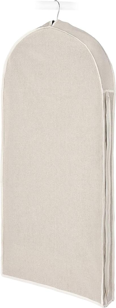 Whitmor Zippered Garment Bag Natural Linen, 35x 21"