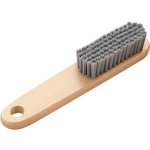 2 x Laundry Stain Brush - Wooden Handle Clothes Cleaning Brush, Soft Bristle Fabric Scrubber, Effective Laundry Brush for Gentle and Damage-Free Stain Removal