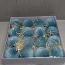 Velvet Ornaments for Christmas Tree Decorations - Teal Christmas Ball Ornament for Indoor Holiday Decor - Shatterproof Xmas Bulbs Ornaments 80mm 3.15inch - Pack of 16