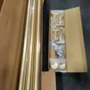 BlastHome® Non-Adjustable Luxury Curtain Rods for Windows, 1 ¼” Rod Set, 10 foot Fixed Length (Three Rods Connect for a Seamless Look), Brushed Gold