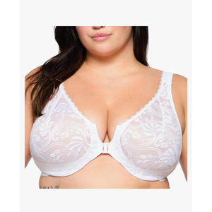 Glamorise Women's Plus Size Wonderwire Lace Front-Closure Underwire #9245
Size 44C
