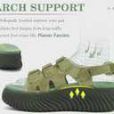 COFACE Womens Orthopedic Walking Sandals Comfortable Plantar Fasciitis Arch Support Sport Recovery Outdoor Hiking Sandles Thick Athletic Cushion Adjustable Strap Lightweight Platform Slides US 9