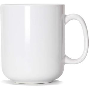 20 OZ Large Coffee Mug, Smilatte M016 Plain Ceramic Boss Big Tea Cup with Handle for Dad Men, White