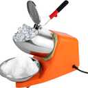 Electric Ice Crusher with Dual Blades, 300W Electric Ice Shaver Machine (176lbs/ 80kg Per Hour, 2200rpm) with Cover and Bowl 110V Electric Snow Cone Maker for Shaved Ice, Margaritas, Home Commercial Use